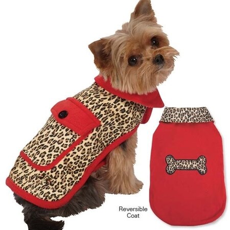 Petedge M. Isaac Mizrahi Leopard Reversible Coat - Large peus6453-0006